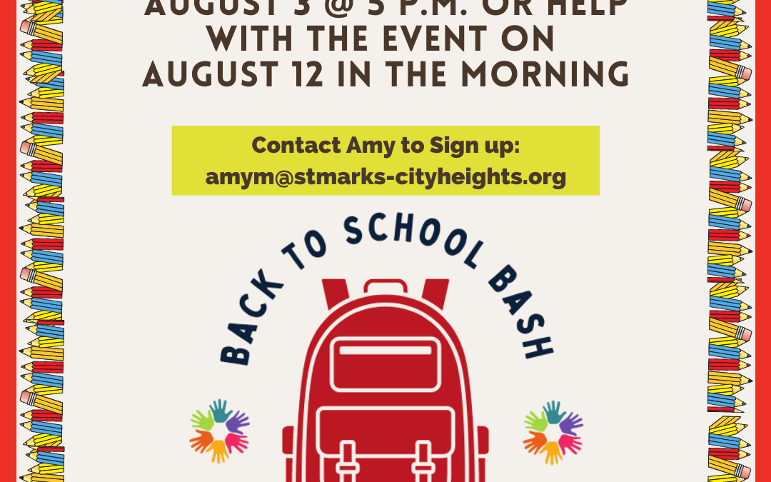 Help With Our Back To School Bash