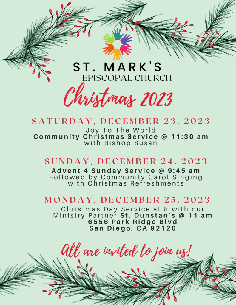 St. Mark's Christmas 2023 Schedule