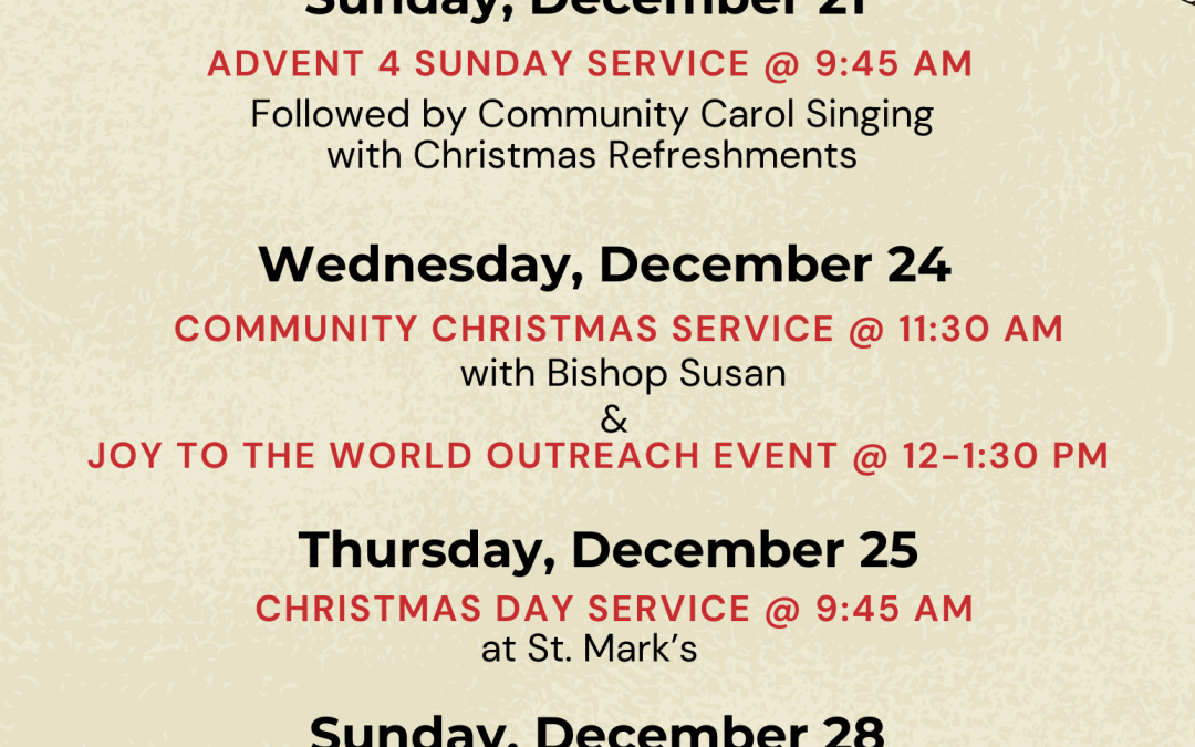 Christmas 2025 at St. Mark’s