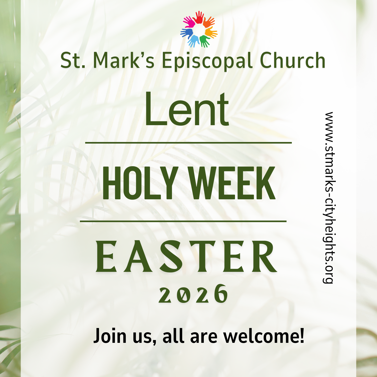 Graphic: Lent, Holy Week, Easter 2026
